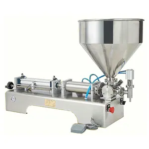 Semi automatic 100-1000ml small manual bottle liquid filling machine hummus honey cosmetic cream filling machine price