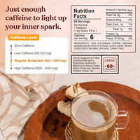 Café instantané au Ganoderma sous marque privée OEM, extrait de café aux champignons Reishi en poudre, café aux champignons Crinière de lion