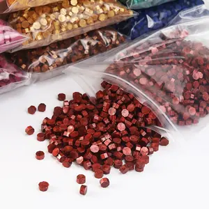 Atacado 500g Octagons Selo Personalizado De Cera De Selo Beads Selagem De Cera Beads para Presente Convite Envelope Embalagem De Vinho Decoração DIY