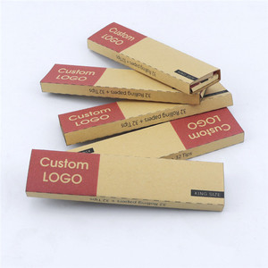 King Size <b>Rolling</b> Paper Pack 32 Sheets+32 Filter Tips Cigarette Paper Branded <b>Rolling</b> Paper Booklet Pocket-size Logo Custom - Product Image 1