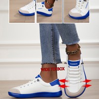 Scarpe da ginnastica tedesche da donna taglie forti 40-43, con punta larga 4E, suola sottile, stile retrò, comode, antiscivolo, slip-on, con intersuola in EVA