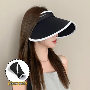 Chapeau Nixuan à large bord pour femme, protection solaire UV, idéal pour l'été, le cyclisme en extérieur, protection du visage, anti-UV, pliable, rangement facile - Product Image 4
