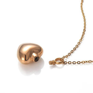 Nueva moda en forma de corazón botella de perfume colgante desmontable joyería de acero inoxidable con colgantes de corazón - Product Image 3