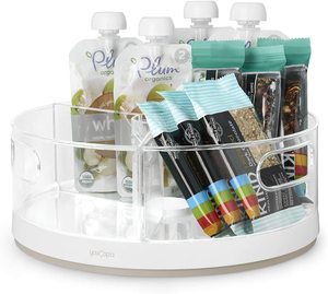 Armoire de cuisine en plastique, <span class=keywords><strong>plateau</strong></span> <span class=keywords><strong>tournant</strong></span> et organisateur de collations avec bacs - Product Image 1