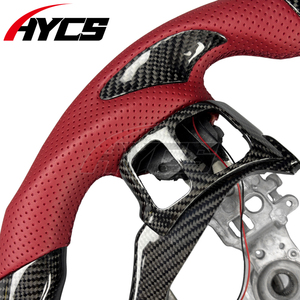 Volant personnalisé en fibre de carbone rouge Rioja avec LED RPM pour Lexus IS ISF RC RCF IS200 IS250 IS300 IS350 RC200 <span class=keywords><strong>RC300</strong></span> RC350 - Product Image 2