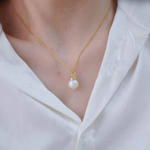 S925 Silver Pendant Empty Holder DIY Accessories with 9-13mm Round Beads <b>Concealer</b> Necklace Pendant 31087 - Product Image 4