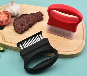 Attendrisseur de steak de cuisine en acier inoxydable Aiguille de perçage de viande Attendrisseur domestique pour faire des trous dans la viande et le marteau à viande - Product Image 2