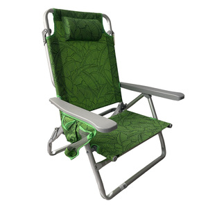 Silla de Playa Plegable Ligera con Respaldo Ajustable y Bolsas de Transporte, Sillas Portátiles y Resistentes para Playa y Camping - Product Image 5