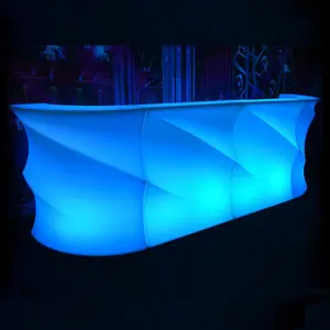 wave shape led bar table /LED bar counter/top sell LED bar counter