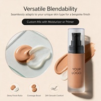 Fond de teint liquide matifiant waterproof à couvrance totale, végan et sans cruauté, avec logo personnalisé Beauty Factory, pour le contrôle du sébum