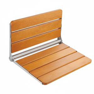 Panca da Doccia Pieghevole in Teak da Parete 20.9 X 16'' Capacità di Carico 500 Libbre Salvaspazio Attrezzatura di Sicurezza per Anziani e Donne in Gravidanza - Product Image 2