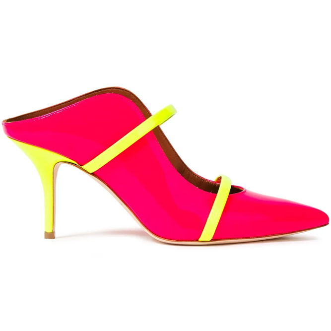 Новое поступление, модные пикантные женские мюли на высоком каблуке, заводская цена, женская обувь из лакированной кожи