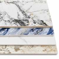 Vente chaude : Panneau mural en PVC effet marbre, revêtement UV, pour décoration d'hôtel
