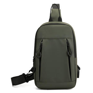 Bolso de Pecho Estilo Coreano para Hombre, Bolso Bandolera Pequeño, Material Recubierto, Color Negro, Gris, Verde, Azul, para Uso Diario, Verano 2025 - Product Image 2