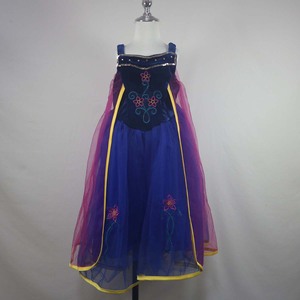Costume de princesse <span class=keywords><strong>reine</strong></span> <span class=keywords><strong>des</strong></span> <span class=keywords><strong>neiges</strong></span> pour fille, robe bleue <span class=keywords><strong>Anna</strong></span>, DISP-013 - Product Image 6