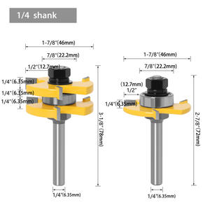 Ensemble de 2 fraises à rainurer et à tenonner, fraises CNC, fraises à tenonner pour le bois, pour le travail du bois - Product Image 3