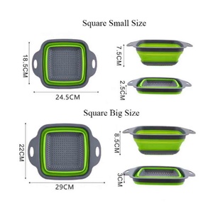 Kitchen Strainer Bowl for Silicone Colanders & Food Strainers Foldable Filter Colander Kitchen Collapsible Colanders - Product Image 2