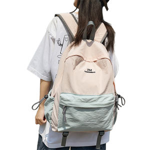 <span class=keywords><strong>Mochila</strong></span> <span class=keywords><strong>de</strong></span> lona para mujer, bolso <span class=keywords><strong>de</strong></span> hombro a la moda para mujer, bolso escolar <span class=keywords><strong>de</strong></span> Color con costuras para adolescentes, <span class=keywords><strong>Mochila</strong></span> para niños - Product Image 1