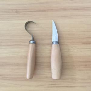 2-Piece Stainless Steel Wood Shaving Knife <b>Set</b> Pattern Carving Curved Knife Scraper for Carving Shaving Wood <b>Chisels</b> & Punches - Product Image 5