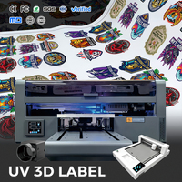 Imprimante UV DTF A3 pour étiquettes en silicone, positionnement haute précision, impression multi-matériaux, machine d'impression UV en relief 3D