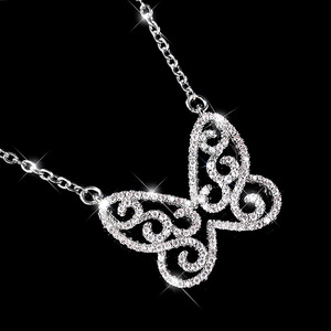 Collana con Ciondolo a Farfalla per Donne, Catena Minimalista per Clavicola, Gioiello Elegante e alla Moda per Uso Quotidiano, Regalo - Product Image 2