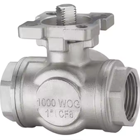 Vannes à boisseau sphérique en acier inoxydable 3 voies 1000WOG, filetage NPT femelle, type L/T, poignée manuelle pour eau, huile, gaz - Vente en gros usine