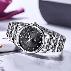 MIGE Elegant Women's Stainless Steel Watch 30mm Round Dial Analog Quartz Date Display Folding Clasp 3BAR Water Resistant - Product Image 4