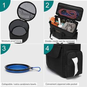 Free sample <b>Dog</b> Travel Bag, Weekend <b>Dog</b> Travel Accessories for Camping, Pet Travel Bags with 2 <b>Collapsible</b> <b>Dog</b> <b>Bowls</b> - Product Image 3