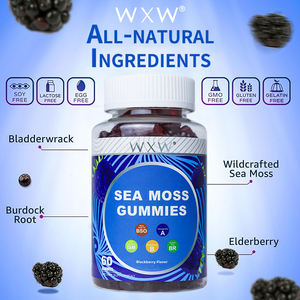 WXW Stock Sin Azúcar Soporte de Digestión Inmune Gomitas de Musgo Marino Ashwagandha Irsh Suplemento de Aceite de Semilla Negra Dosificación de Caramelo de Goma - Product Image 3
