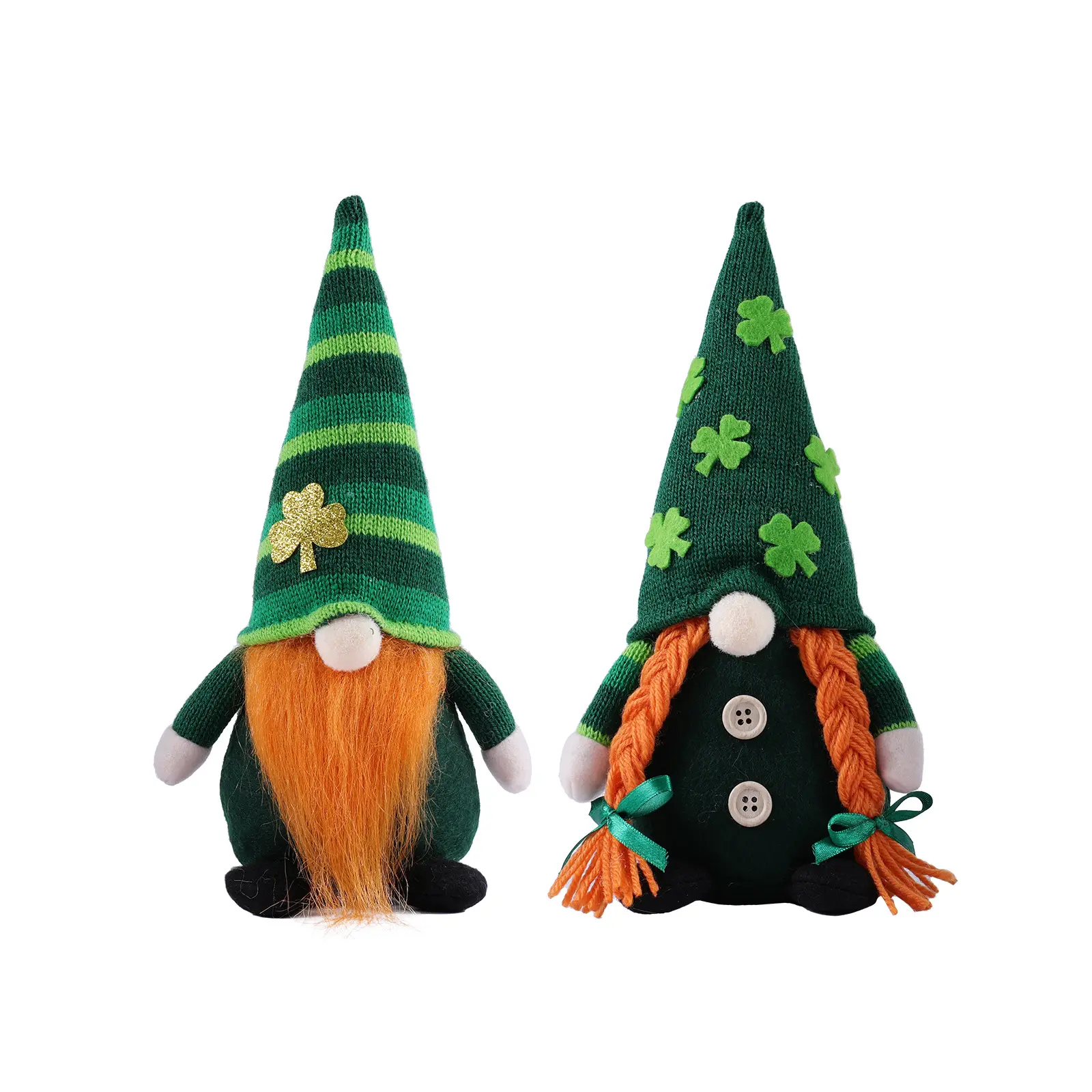 St. Patrick's Day Clover Green Hat Doll Irish Day Faceless Old Man Decorations Pattern Gnome Ornaments Drop Shipping