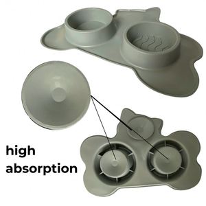 Tapis d'alimentation pour animaux de compagnie en silicone antidérapant, imperméable, pour chiens et chats, grand plateau durable pour aliments, tapis de vaisselle - Product Image 4