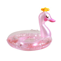 Nouvelle bouée gonflable double couche en PVC pour bébé, anneau de natation cristallin, accessoires aquatiques, bouée de flottaison sous les aisselles pour enfants et adultes