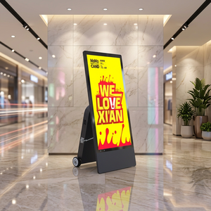 Kiosque publicitaire mobile LCD extérieur alimenté par batterie, 1800 nits, 32, 43, 55 pouces, IP65 - Product Image 1