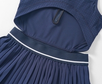 Robe de sport unie respirante à séchage rapide pour femme, col en V sexy, demi-zip, jupes plissées pour pickleball, padel, golf, tennis