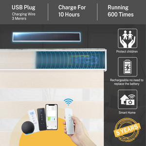 Cortinas Inteligentes para el Hogar, Persianas Zebra a Rayas Controladas por WiFi, Perfectas para Comedores y Dormitorios - Product Image 4