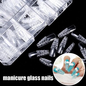 120 pièces presse sur émaillé faux ongles conseils amande carré français vernis à ongles extension conseils couverture complète Transparent <span class=keywords><strong>manucure</strong></span> conception ongles artificiels - Product Image 5