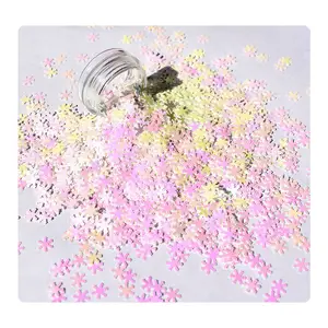 Weihnachts schmuck Polyester Glitter Bulk Schneeflocken geformt Glitter