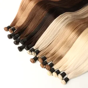 2024 vente chaude génie trame européenne Remy cheveux sans couture génie trame Ultra léger naturel Invisible trame Extension de cheveux