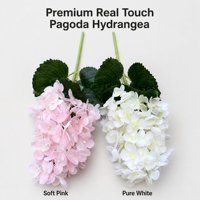 Grandes fleurs artificielles d'hortensia de style pagode, effet toucher réel, pour la décoration d'événements et les arrangements floraux de mariage