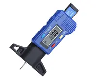 Измеритель глубины протектора шин, цифровой инструмент с ЖК-дисплеем для измерения глубины протектора шин с изменением в дюймах и мм 0-0,98 дюйма (синий)
