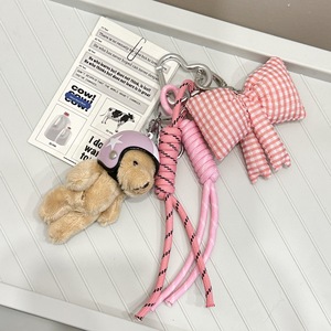 YL Yunlay13 Llavero de Peluche de Lujo con Diseño de Mini Elefante y Lazo, Adorno para Bolso de Mujer, Llavero para Coche, Muñeco de Peluche Portátil - Product Image 2