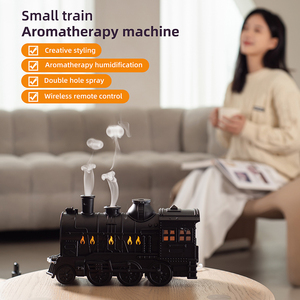 Simulation Flame Retro Train <b>Humidifier</b> Vintage Steam Engine Model Air <b>Mist</b> Diffuser Desktop Ultrasonic <b>Humidifier</b> For Home - Product Image 4