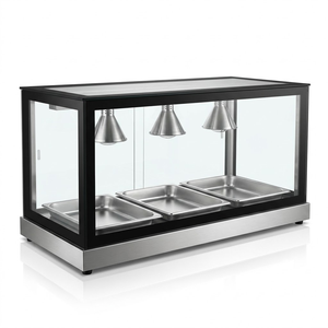 Premium Quality Commercial Heated <b>Food</b> Showcase <b>Food</b> <b>Warmer</b> Display for Restaurant Counter Premium Stainless Steel Construction - Product Image 1