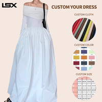 Robes maxi unies pour femmes, grande taille, à manches longues, coupe slim, épaules tombantes, de haute qualité, avec logo personnalisé, pour l'automne