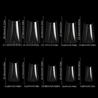 500 pièces/boîte forme spéciale ongles conseils bec de canard conseils demi-couverture éventail forme manucure bec de canard ongles conseils
