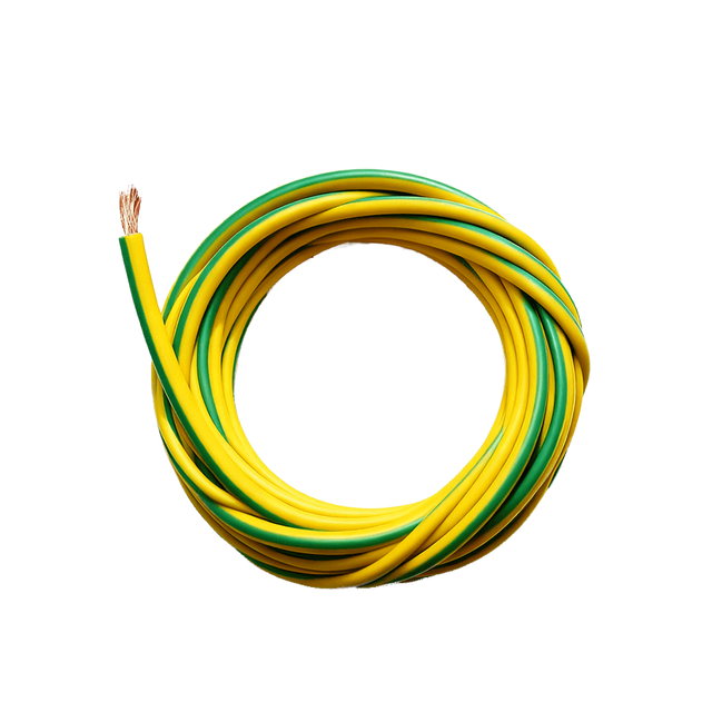 CE Approved RV Earth Cable 6mm² 10mm² Yellow Green Insulated Flexible Copper Wire for Protective Grounding