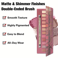 Nouvelle Arrivée Maquillage des Yeux Palette de Fards à Paupières 12 Couleurs Rose Doux Teinte Fleur de Cerisier Fini Mat Scintillant Multichrome