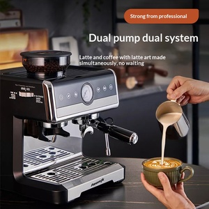 Aimoke Nationale Standaard Commerciële Italiaanse semi-automatische elektrische huishoudelijke koffiemaler met geïntegreerde machine, dubbele <span class=keywords><strong>boiler</strong></span> en melkschuimfunctie - Product Image 4