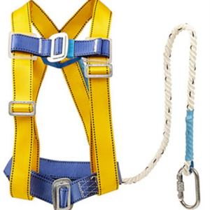 Ceinture de sécurité antichute à trois points en polyester pour chantier, avec double amortisseur dorsal - Product Image 2