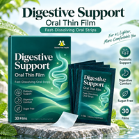 Complément alimentaire pour le soutien digestif, film oral mince à dissolution rapide, bandes orales probiotiques pour le soin intestinal, sans sucre, marque privée OEM ODM
